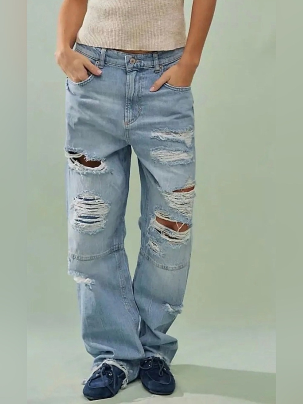 Free People We The Free CRVY Lesson Learned Straight-Leg Jeans Size 28 NWOT - Picture 9 of 9